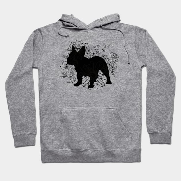 Floral Frenchie Hoodie by TrapperWeasel